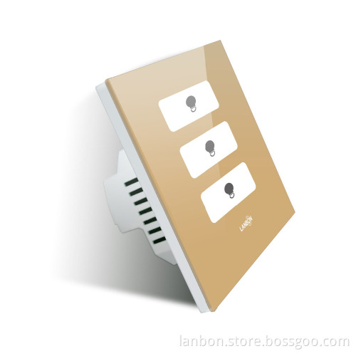 Lanbon Home Smart Switch Glass Panel, Fashion Touch Screen WIFI switch wall light switch